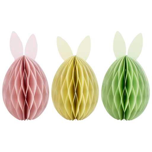 Easter Bunny Honeycomb Decorations - Easter Party Decorations - Bunny Decorations - Easter Lunch Table - Easter Garland - Reusable Decor