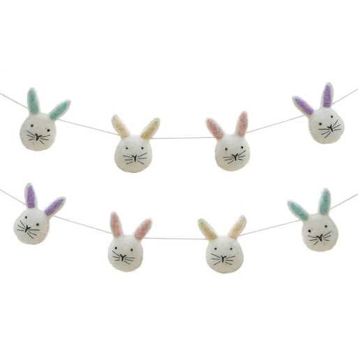 Felt Easter Bunny Bunting - Easter Party Decorations - Bunny Decorations - Easter Lunch Bunting - Easter Garland - Reusable Decor