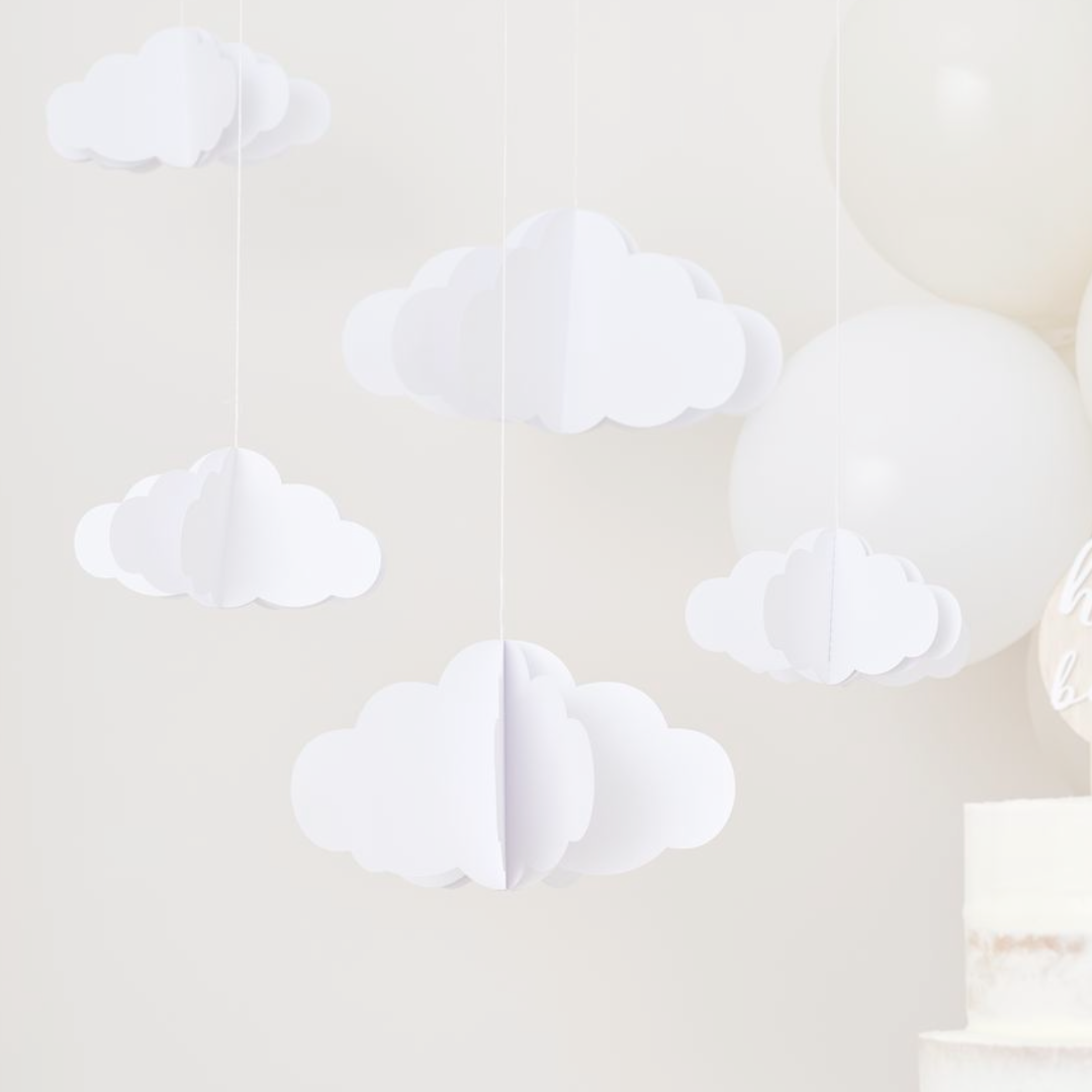 Hanging cloud decorations