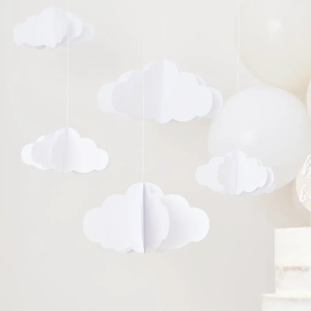 Hanging cloud decorations