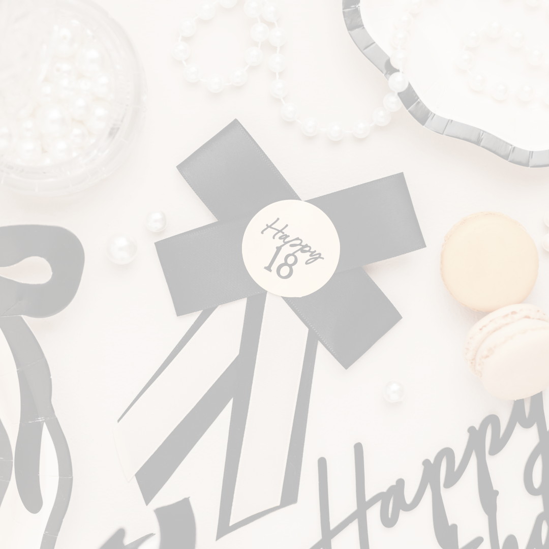 Cream & Black Bows Party Collection