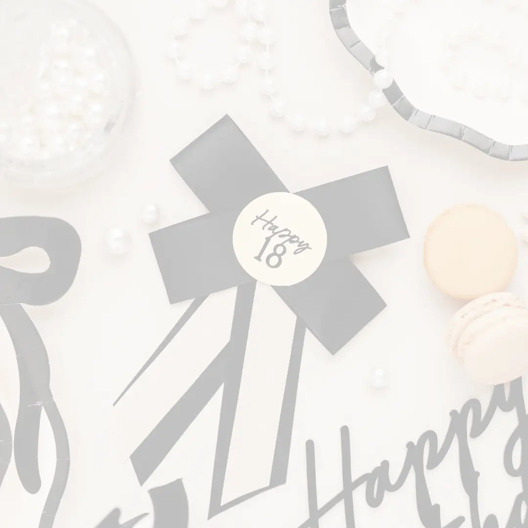 Cream & Black Bows Party Collection Jolie Fête UK - Party Supplies & Gifts