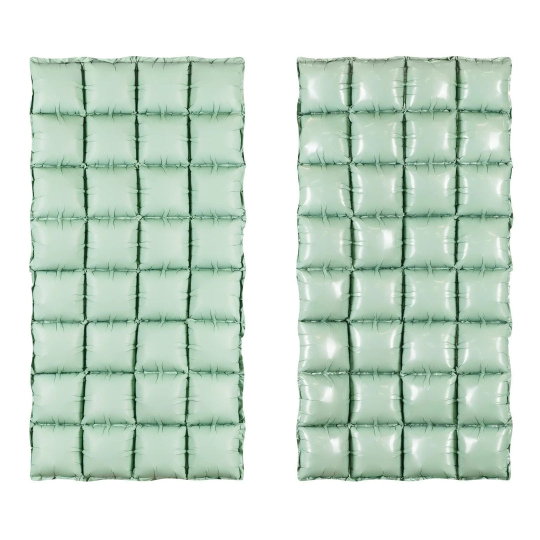 1 x Pastel Green Balloon Curtain - Large Double Sided Waffle Balloon - Balloon Wall Decor - Light Green Birthday Party Decor - Jolie Fete UK