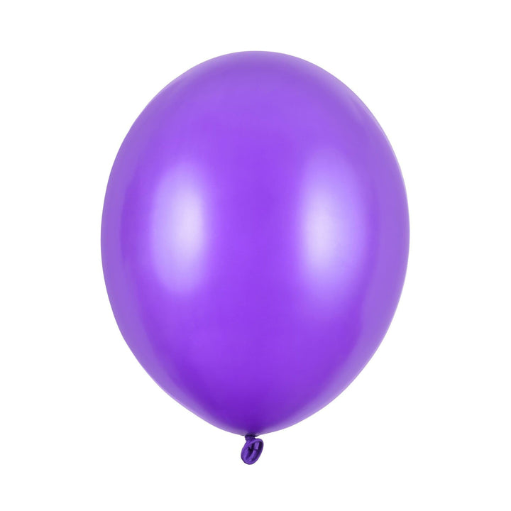 10 x Metallic Purple 12" Strong Round Latex Balloons - Shiny Finish - Birthday Party Balloons -Unicorn Party Balloons-Mermaid Party Balloons - Jolie Fete UK