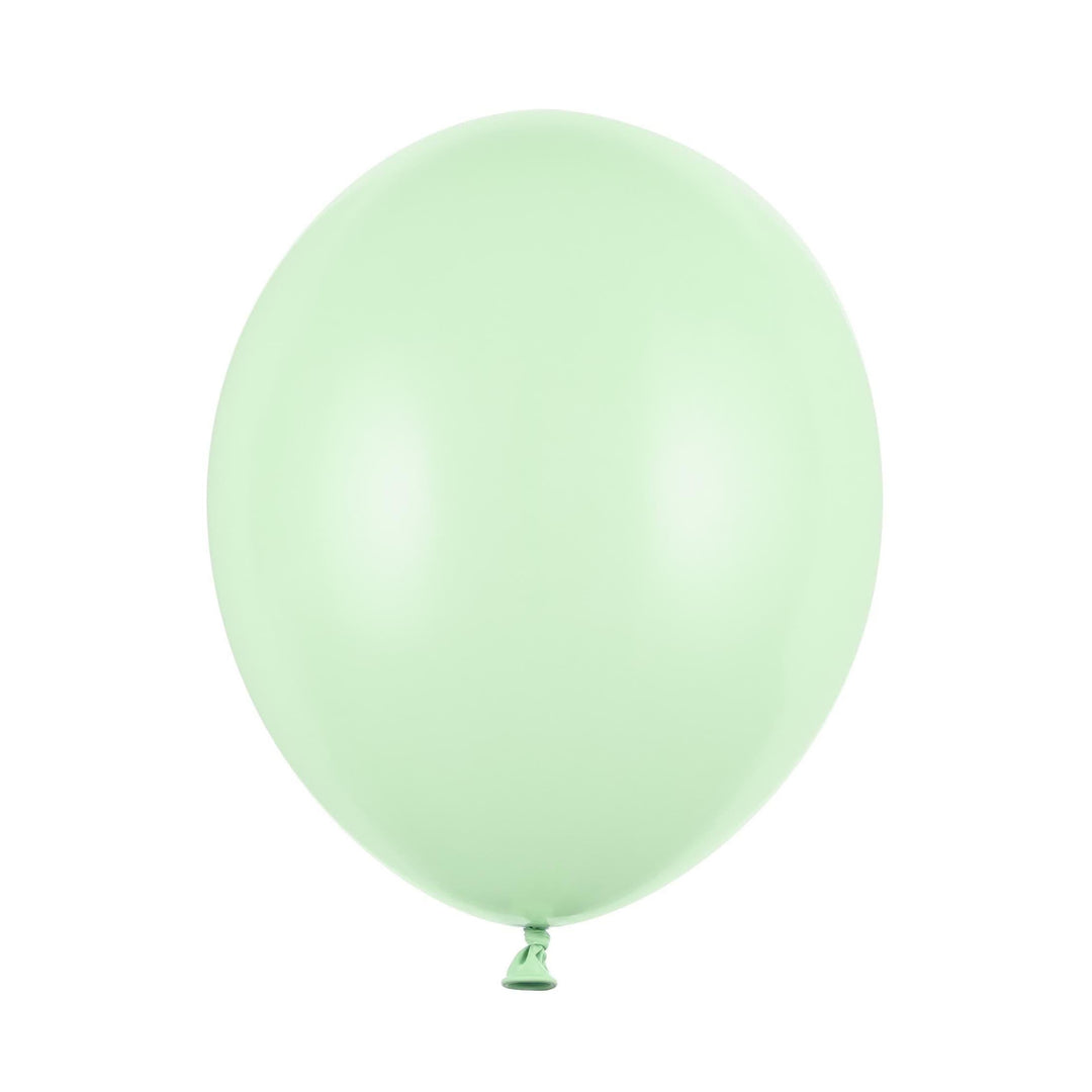 10 x Pistachio Green 12" Strong Round Latex Balloons - Pastel Green Matt Finish - Dinosaur Birthday Party Balloons - Football Pitch Balloons - Jolie Fete UK