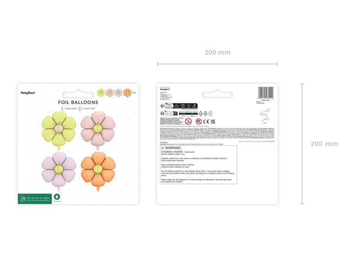 4 x Daisy Balloons - Mixed Colour Pack Daisy Balloon Garland Foil Balloons - Air Or Helium Fill - Baby Shower Balloon - Neutral-Garden Party - Jolie Fete UK