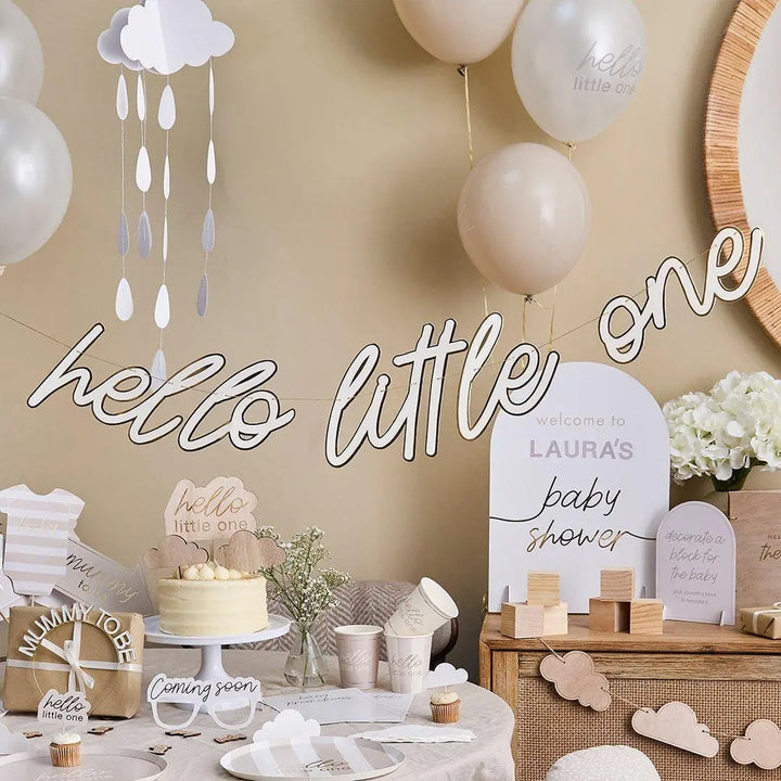Wooden Baby Table Scatter - Neutral Baby Shower Confetti - Wooden Table Decorations - Boho Baby Shower Decor - Natural Wood -A Little Dream - Jolie Fete UK