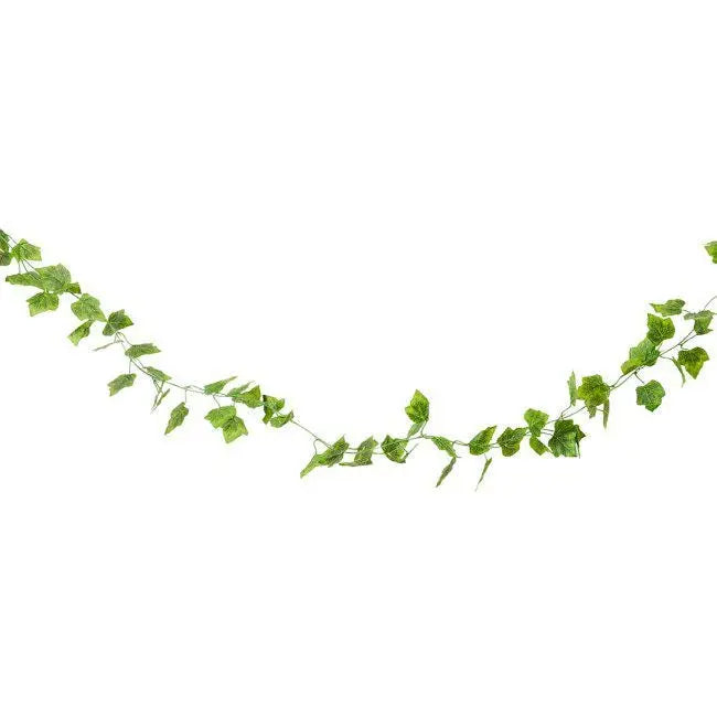 Artificial Ivy Garland 2m - Faux Green Foliage Vine - Wedding Party Table Decoration - Greenery Backdrop Trail - Princess Party Bunting - Jolie Fete UK