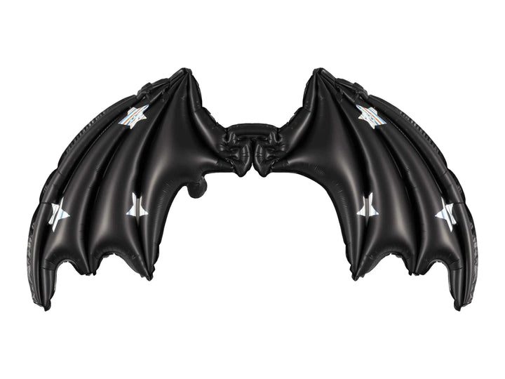 Bat Wings Balloon - Black Bat Wings Balloon With Stars - Halloween Balloons - Kids Dress Up - Halloween Costume - Black Balloons - Jolie Fete UK