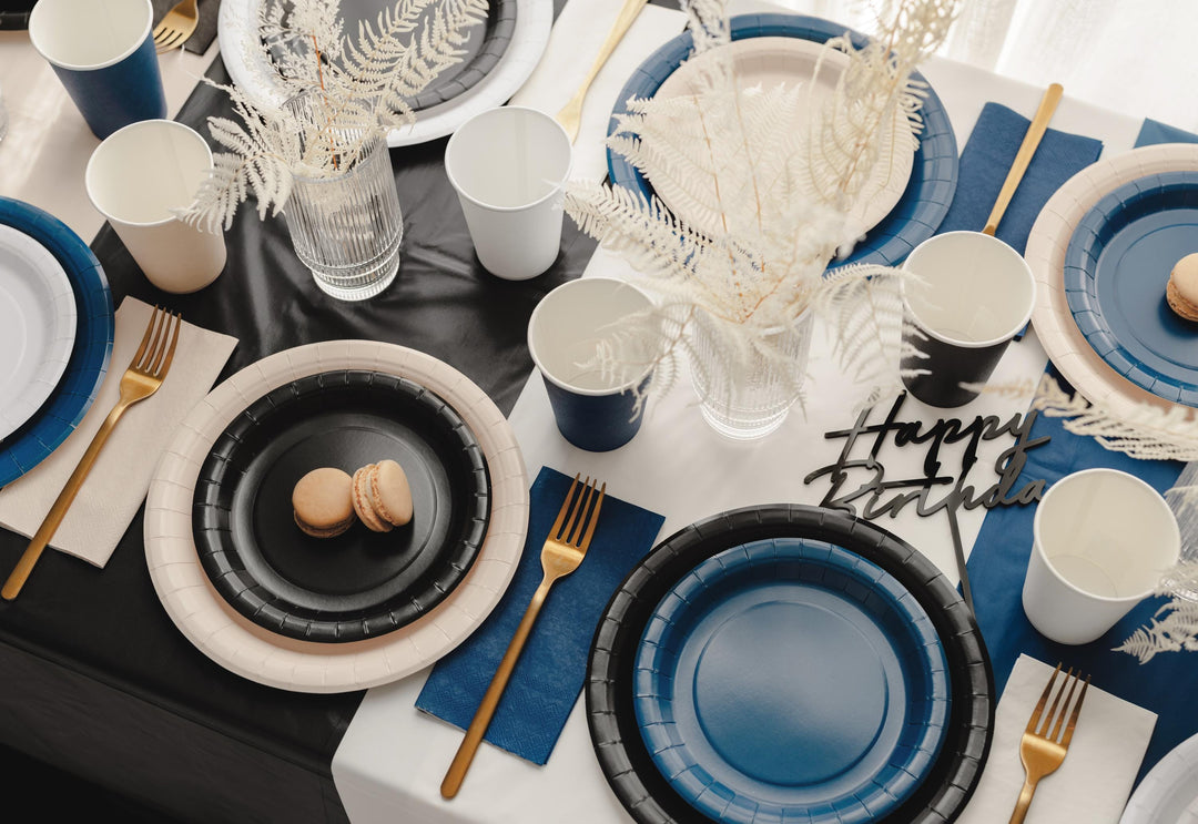 Beige Paper Plates 18cm - Cream Small Party Plates - Dessert Plates - Kids Birthday - Baby Shower Tableware - Pack of 6 - Jolie Fete UK