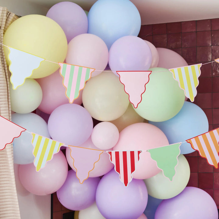 Birthday Party Bunting - Bright Party Garland - Colourful Birthday Banner - Birthday Party Decorations - Rainbow Party Decor - 4m Banner - Jolie Fete UK