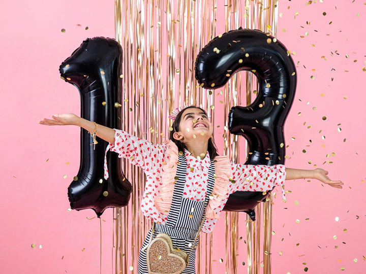 Black Number 1 Balloon 86cm / 34" - Large Matt Black Foil Mylar Digit - 21st Birthday Balloon - 1st - Anniversary Party Supplies - Jolie Fete UK