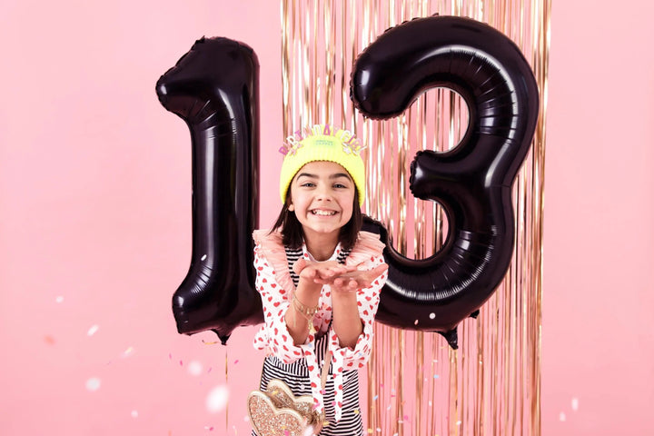 Black Number 1 Balloon 86cm / 34" - Large Matt Black Foil Mylar Digit - 21st Birthday Balloon - 1st - Anniversary Party Supplies - Jolie Fete UK