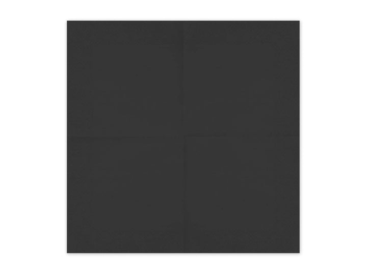Black Paper Napkins - Black Embossed Dinner Napkins - Kids Pirate Birthday Party Tableware - Halloween Treats - Pack of 20 - Jolie Fete UK