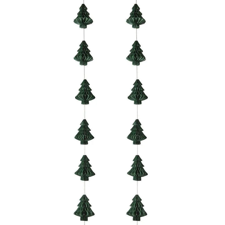 Christmas Honeycomb Tree Garland - Green Christmas Garland - Christmas Party Decorations - Tree Decor - Holiday Decor - 2m - Jolie Fete UK