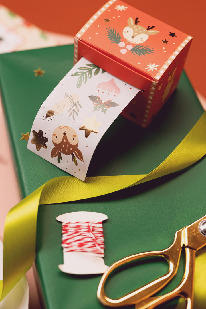 Christmas Mini Stickers & Tags - Christmas Gift Tags - Christmas Wrapping - Christmas Presents - Festive Gift Labels - Pack Of 68 - Jolie Fete UK