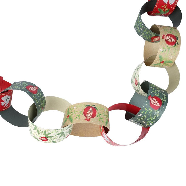 Christmas Paper Chains - Traditional Christmas Garland - Christmas Party Decorations - Tree Decor - Multicoloured -Holiday Decor-Pack Of 100 - Jolie Fete UK