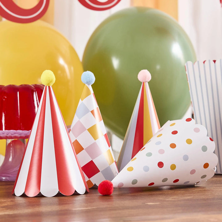 Circus Balloons - Circus Party Plain Colour Balloons - Circus Party Decorations - Carnival Funfair - Kids Birthday Party - 12" - Pack Of 5 - Jolie Fete UK