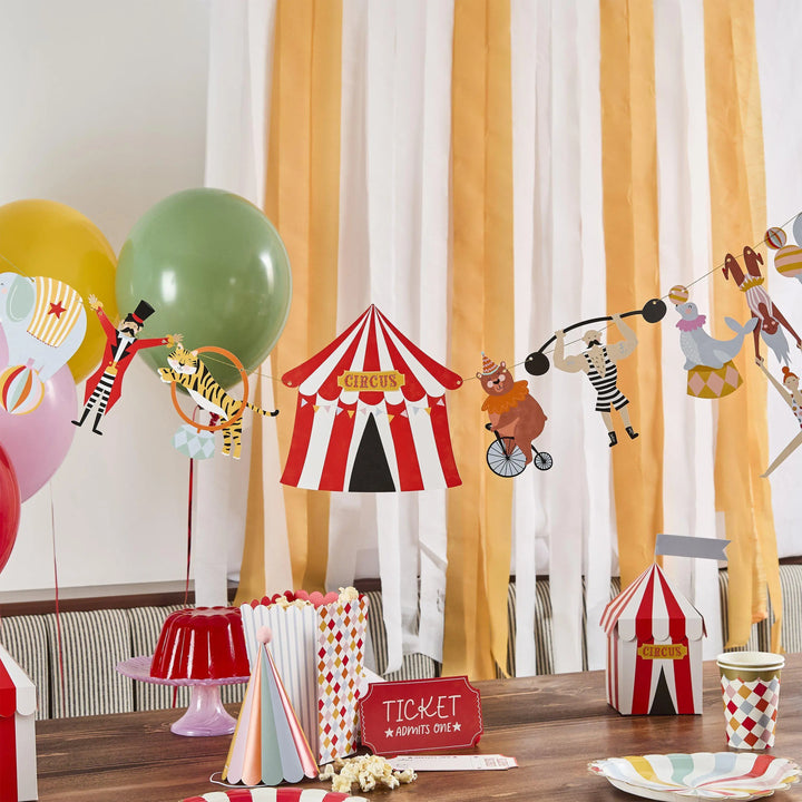 Circus Balloons - Circus Party Plain Colour Balloons - Circus Party Decorations - Carnival Funfair - Kids Birthday Party - 12" - Pack Of 5 - Jolie Fete UK