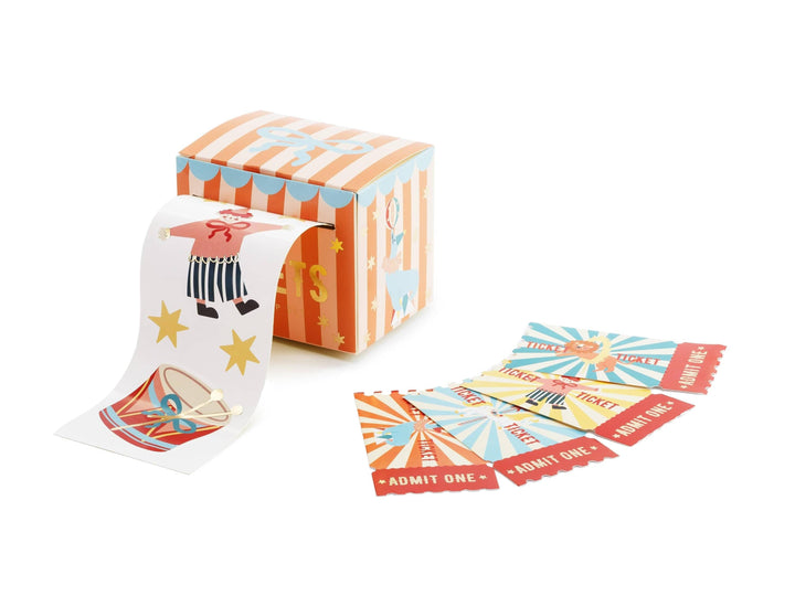 Circus Stickers - Carnival Party Supplies - Funfair Theme - Kids Birthday Party Supplies - Gift Wrap - Party Favours - Circus Entry Tickets - Jolie Fete UK