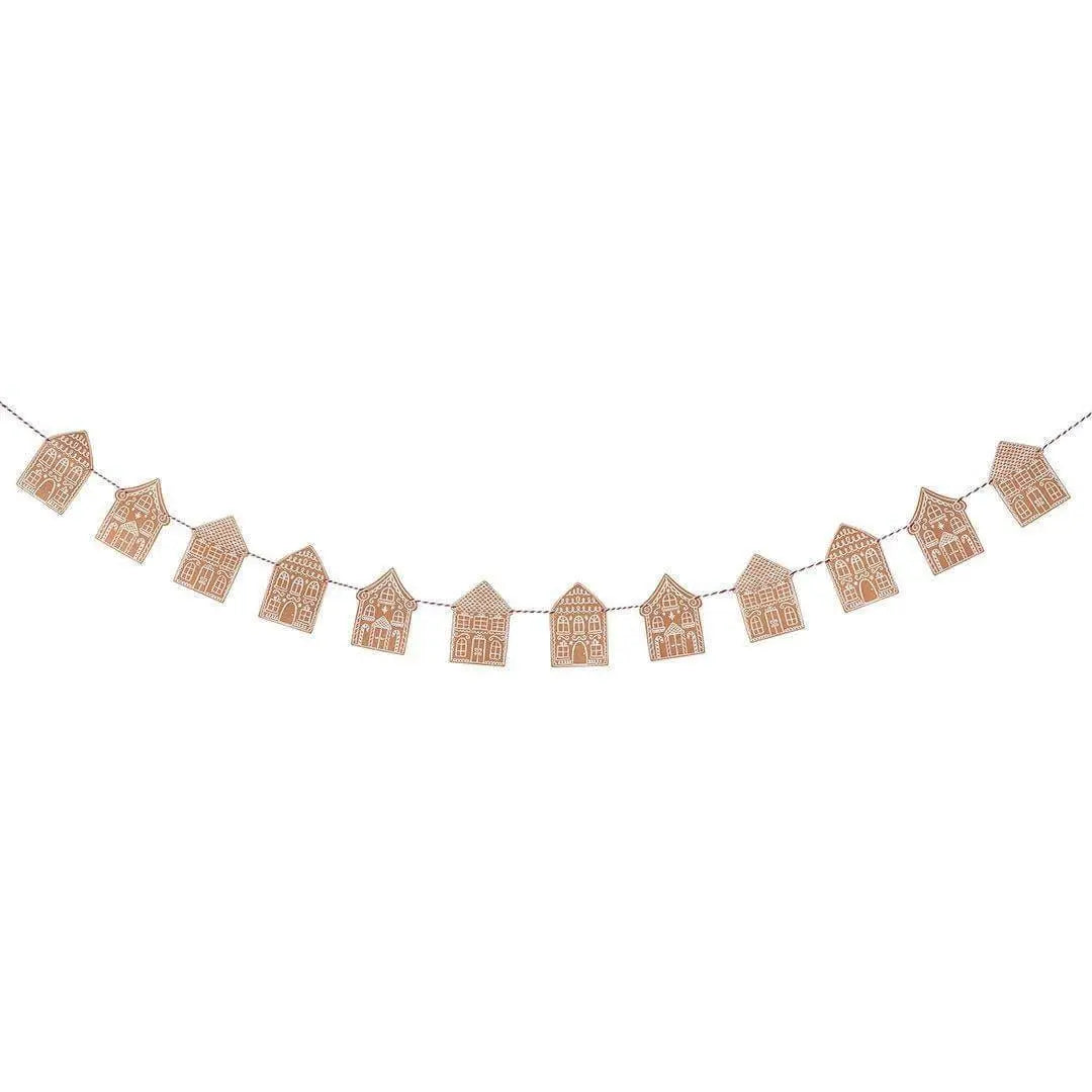 Gingerbread House Bunting - Gingerbread Christmas Banner - Christmas Decorations - Holiday Decor - 2m - Jolie Fete UK