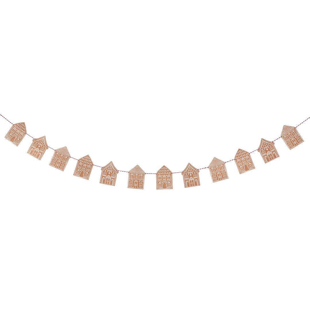 Gingerbread House Bunting - Gingerbread Christmas Banner - Christmas Decorations - Holiday Decor - 2m - Jolie Fete UK