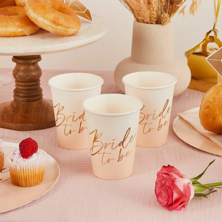 Gold Diamond Ring Cupcake Toppers - Gold & White Engagement Ring Food Picks - Hen Party Table Decorations - Engagement Party - Pack of 12 - Jolie Fete UK