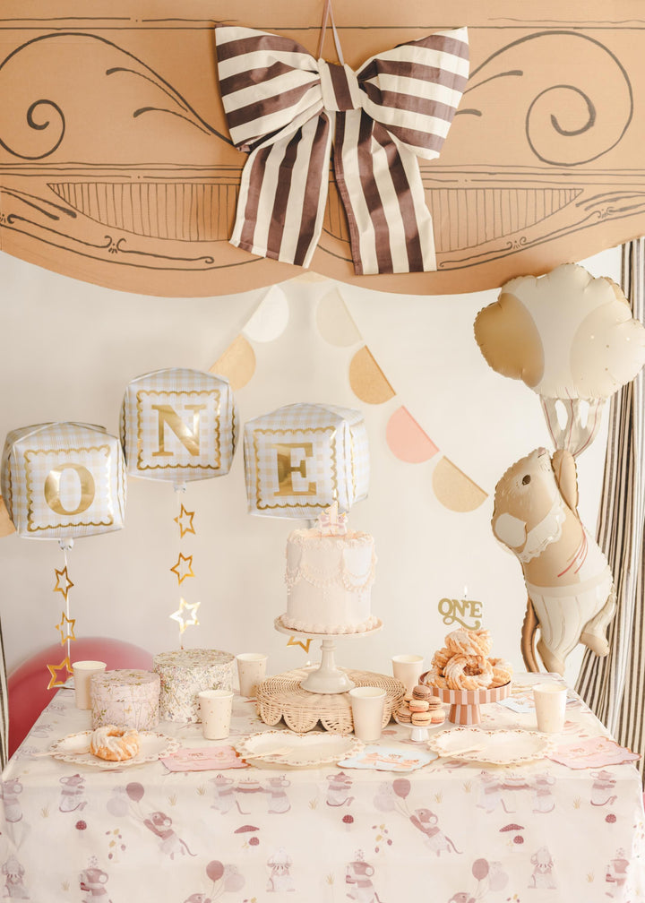 Gold ONE Birthday Cake Candle - 1st Birthday Cake Topper - Gold Script - Toddler Milestone Birthday Party Supplies - One Little Mouse - Jolie Fete UK