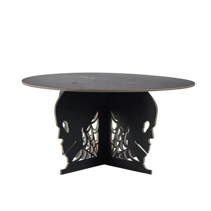 Halloween Black Skull Cake Stand - Black Cardboard Cake Stand - Halloween Party Table Decorations - Creepy Chic Halloween Centrepiece - Jolie Fete UK