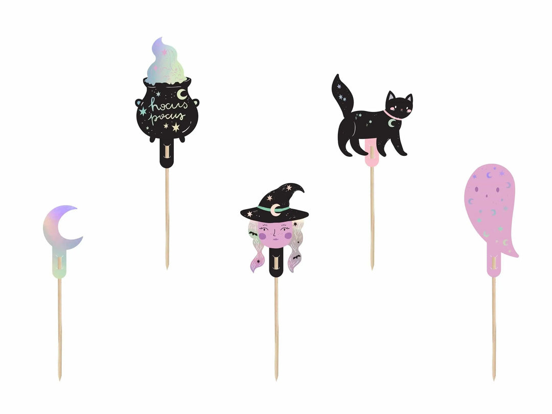 Halloween Cake Toppers - Halloween Cupcake Baking - Black Cat Toppers - Halloween Decorations - Cute Halloween - Kids Halloween Party - Jolie Fete UK