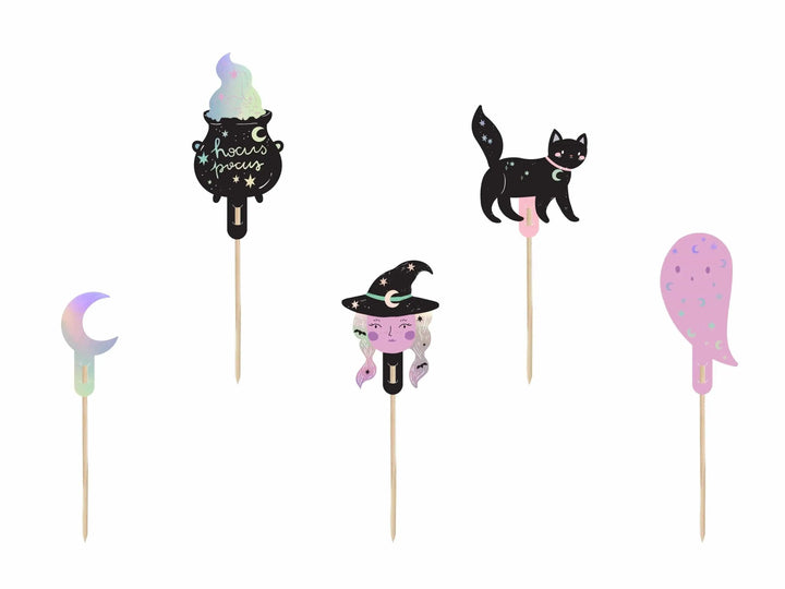 Halloween Cake Toppers - Halloween Cupcake Baking - Black Cat Toppers - Halloween Decorations - Cute Halloween - Kids Halloween Party - Jolie Fete UK