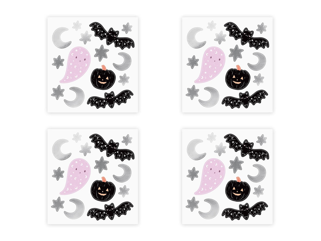 Halloween Stickers - Cute Halloween - Ghost - Pumpkin - Cat - Moon And Stars - Halloween Decorations - Halloween Kids Party-Pack Of 52 - Jolie Fete UK