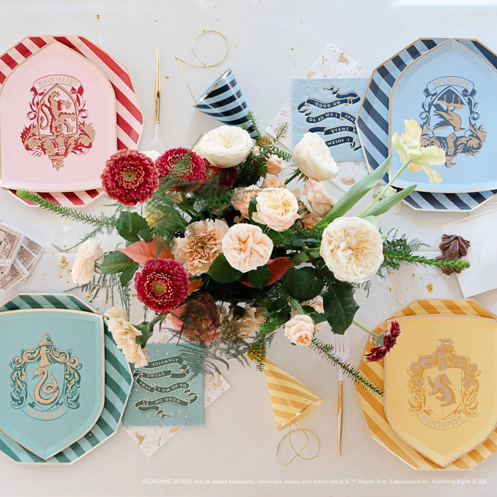 Harry Potter Party Napkins - Hogwarts House Pride - Officially Licensed - Secret Map - Gryffindor Slytherin Ravenclaw Hufflepuff -Pack of 24 - Jolie Fete UK