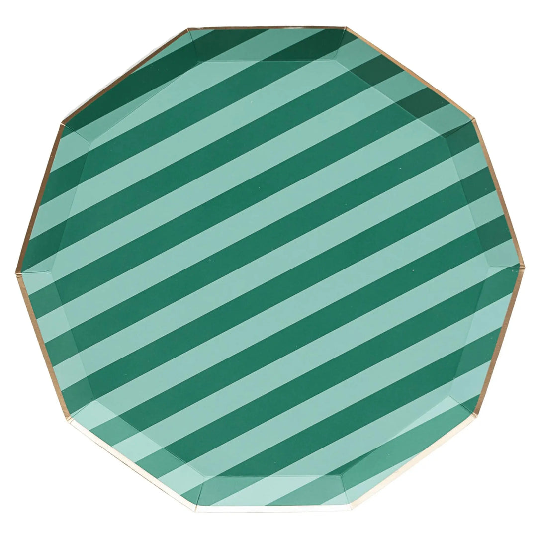 Harry Potter Party Plates - Officially Licensed House Pride Striped Large Paper Plates - Hogwarts Birthday Tableware - Pack of 8 - Jolie Fete UK