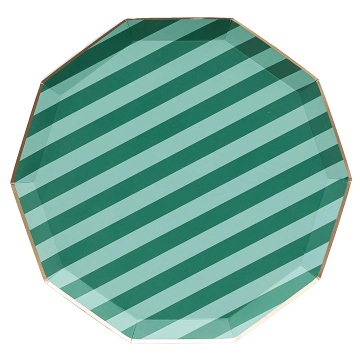 Harry Potter Party Plates - Officially Licensed House Pride Striped Large Paper Plates - Hogwarts Birthday Tableware - Pack of 8 - Jolie Fete UK