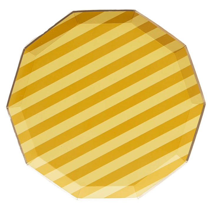 Harry Potter Party Plates - Officially Licensed House Pride Striped Large Paper Plates - Hogwarts Birthday Tableware - Pack of 8 - Jolie Fete UK