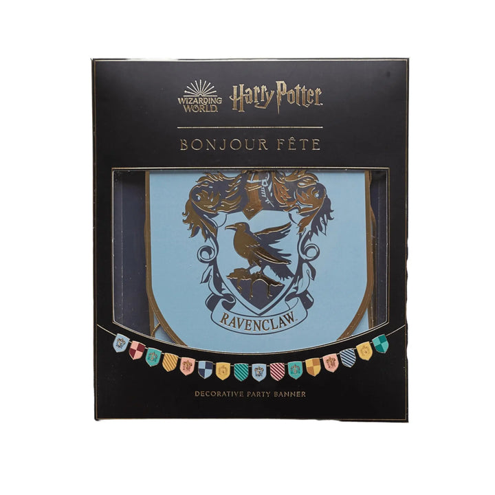 Harry Potter Party Banner - Officially Licensed Hogwarts House Pride Bunting Decoration - Gryffindor Slytherin Ravenclaw Hufflepuff - Jolie Fete UK