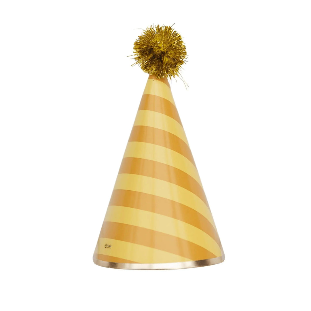 Harry Potter Party Hats - Officially Licensed House Pride Striped Hats - Hogwarts Birthday Party Supplies - Wizard Theme - Pack of 8 - Jolie Fete UK