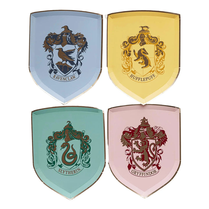 Harry Potter Party Plates - Hogwarts House Pride Paper Plates - Wizard Birthday Tableware - Officially Licensed - Pack of 8 - Jolie Fete UK