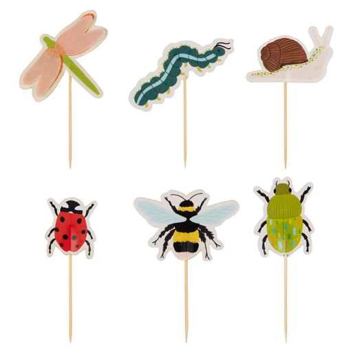 Bug Party Cupcake Toppers - Bugging Out - Ginger Ray - Pack Of 12 - Jolie Fete UK