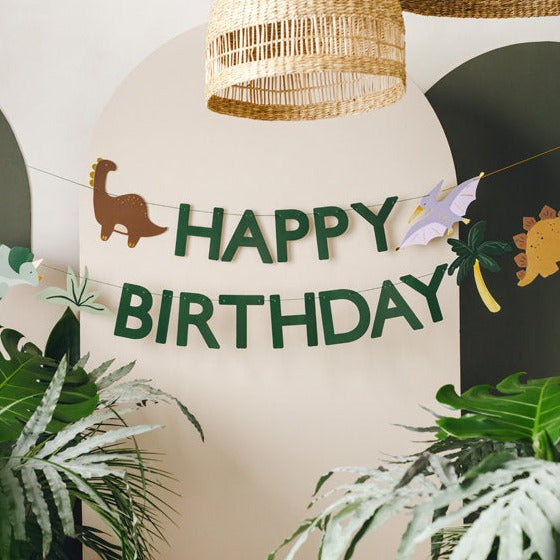 Dinosaur Happy Birthday Banner - Jolie Fete UK