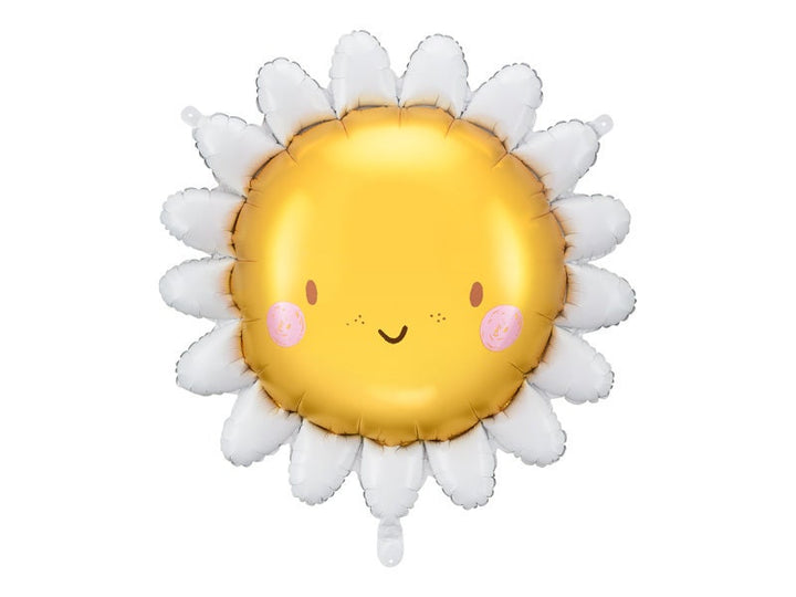 Smiling Sunshine Foil Balloon - Party Decoration Balloon - Sunflower Balloon - Nature Garden Kids Birthday Party - Helium Or Air Balloon - Jolie Fete