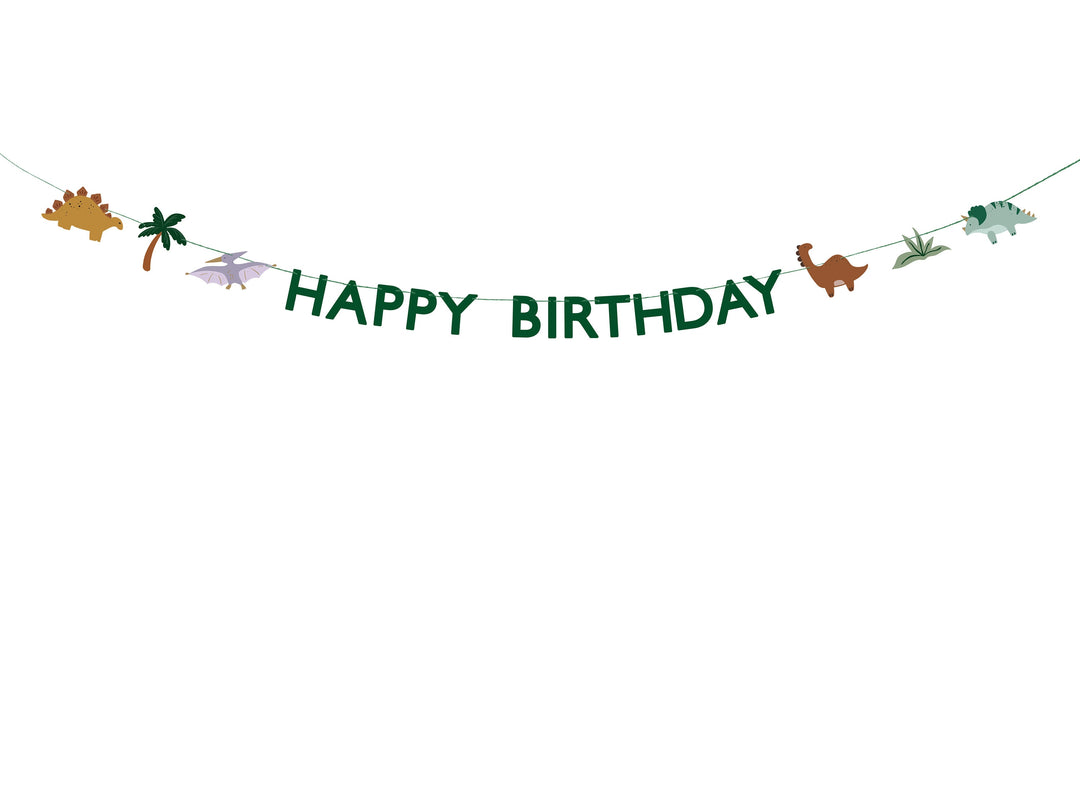 Dinosaur Happy Birthday Banner - Jolie Fete UK