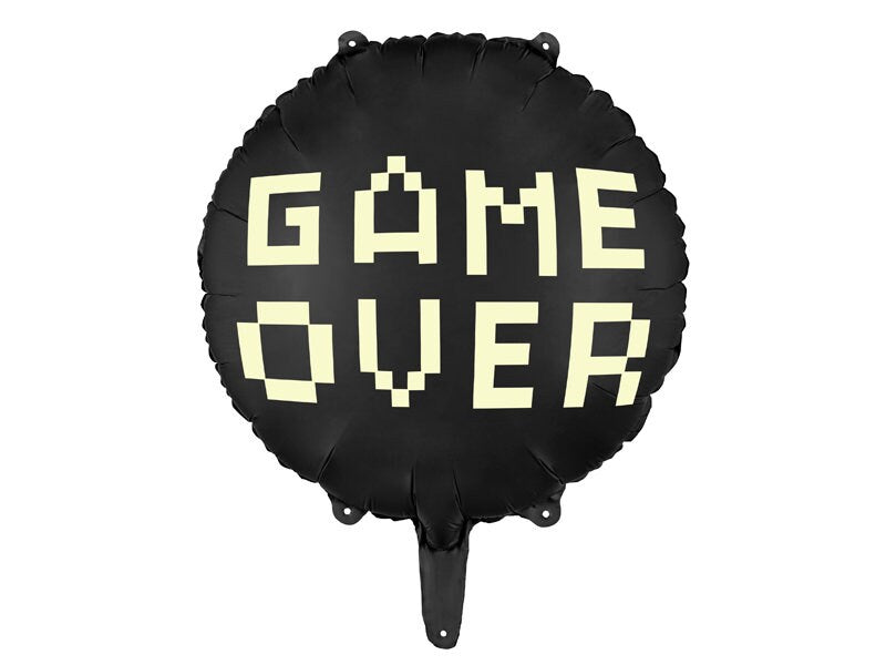 Game Over Foil Balloon - Gaming Party Balloons - Video Game Party Balloon - Kids Game On Party Supplies - Gamers Party Decorations - Jolie Fete UK