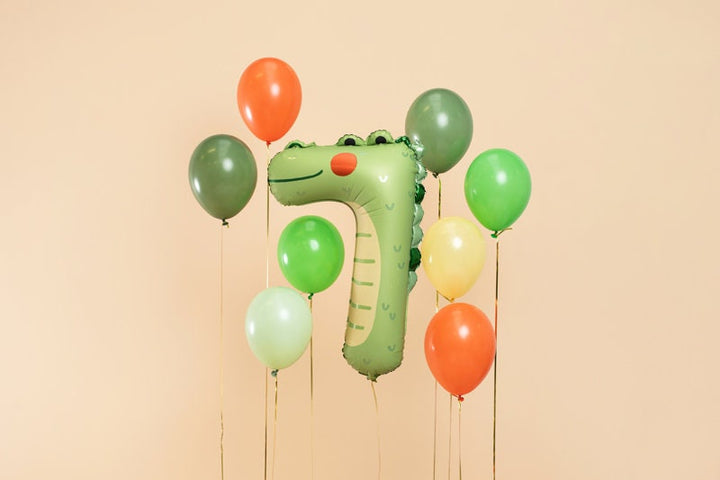 Crocodile Foil Balloon Number 7 - Jolie Fete