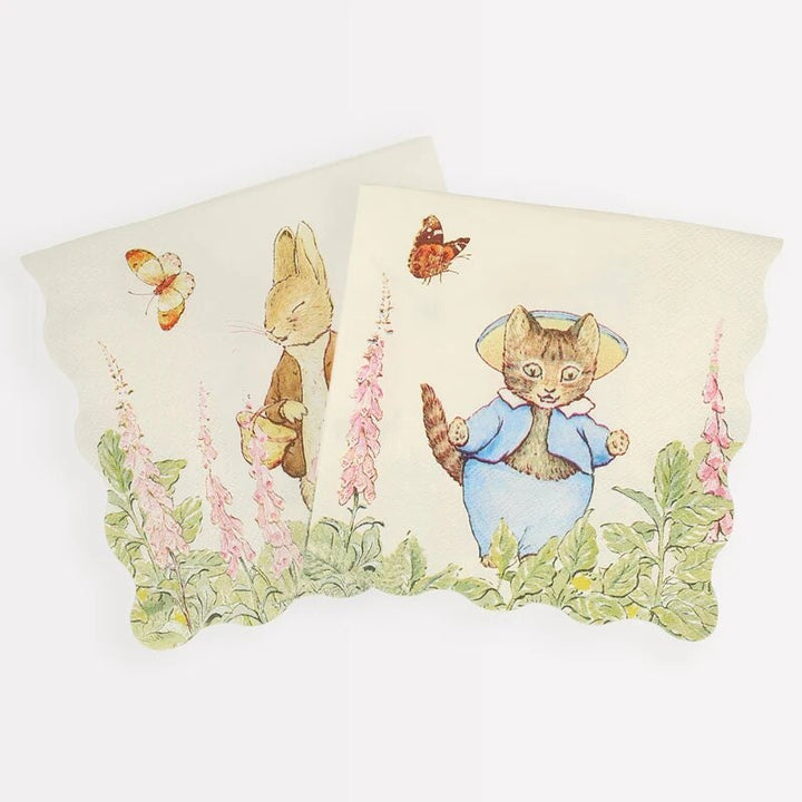 Peter Rabbit Napkins - Beatrix Potter Peter Rabbit In The Garden - Meri Meri - Pack Of 16 - Jolie Fete