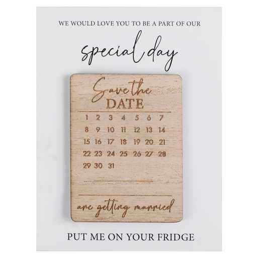 Wooden Save the Date Magnets - Wedding Date Reminder - Wedding Guests Fridge Magnet - Mr And Mrs - Bride & Groom - Pack Of 10 - Jolie Fete UK