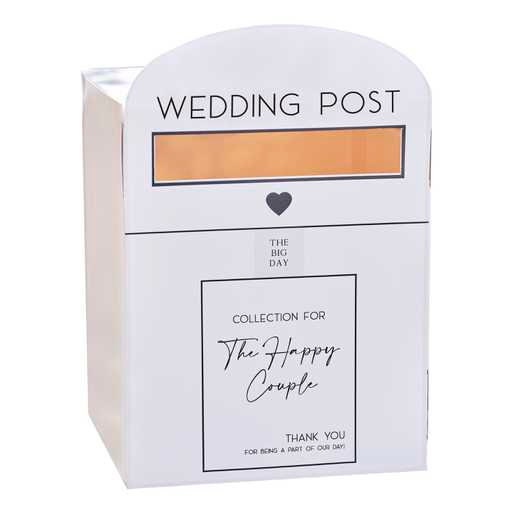 White Wedding Post Box - Wedding Cards Box - Wedding Supplies - Rustic Wedding Decorations - Wedding Card Holder Box - Jolie Fete UK