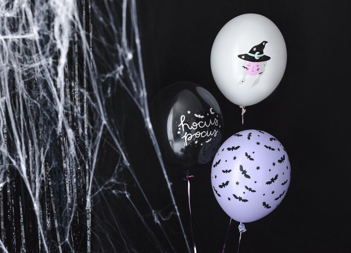 Halloween Balloon Bundle - Bat And Witch Balloons -Hocus Pocus-Halloween Party Balloons-Halloween Decorations-Halloween Kids Party-Pack Of 6 - Jolie Fete UK