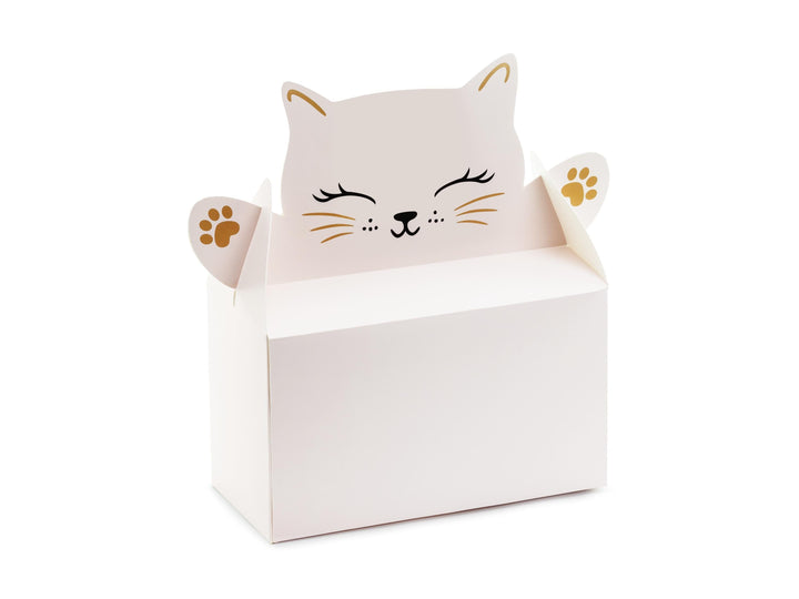 Cat Cat Boxes - Pink Cat Snack Boxes - Cat Birthday Decorations - Birthday Party Tableware - Pastel Candy Box - Treat Boxes - Pack of 6 - Jolie Fete UK